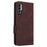 For TCL 20 Pro 5G PU Leather Phone Case Shockproof Phone Cover Folio Flip Case with Stand Wallet - Coffee - 3