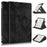 For PocketBook InkPad Lite PB970 Rotary Kickstand Pen Holder Case Dual-Angle Anti-Scratch Textured Surface Cover - Black - 1