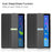 For TCL TAB 10s 9080G (2021) Drop-proof Trifold Stand PU Leather + PC Tablet Cover Case with Auto Wake/Sleep - Black - 5