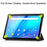 For TCL TAB 10s 9080G (2021) Drop-proof Trifold Stand PU Leather + PC Tablet Cover Case with Auto Wake/Sleep - Black - 7