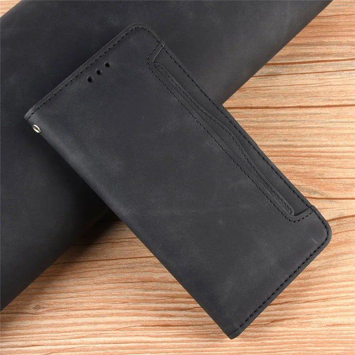Multiple Card Slots Anti-scratch Phone Case for Oukitel WP18, PU Leather Folio Flip Shockproof Cover with Stand Wallet - Black - 6