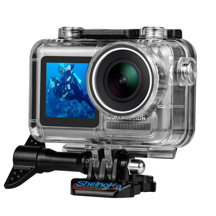 SHELNGKA FLW306 Waterproof Case Housing Case Diving Protective Housing Shell 40 Meter for DJI Osmo Action Camera - Black - 7