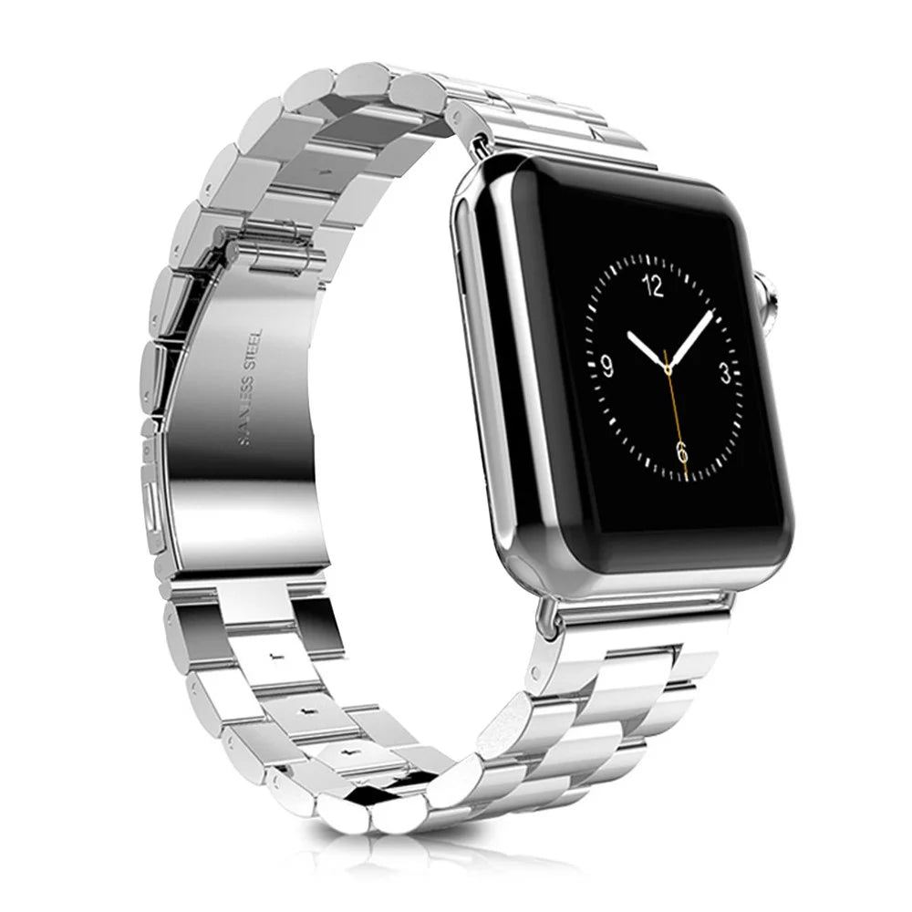 XINCUCO Stainless Steel Watch Band for Apple Watch Ultra 3 2 1 49mm / Series 11 10 46mm / 9 8 7 45mm / SE3 SE2 SE 6 5 4 44mm / 3 2 1 42mm with Axle Connectors - 2