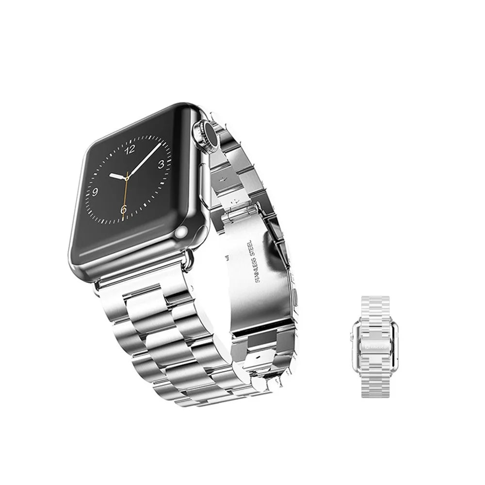 XINCUCO Stainless Steel Watch Band for Apple Watch Ultra 3 2 1 49mm / Series 11 10 46mm / 9 8 7 45mm / SE3 SE2 SE 6 5 4 44mm / 3 2 1 42mm with Axle Connectors - 3