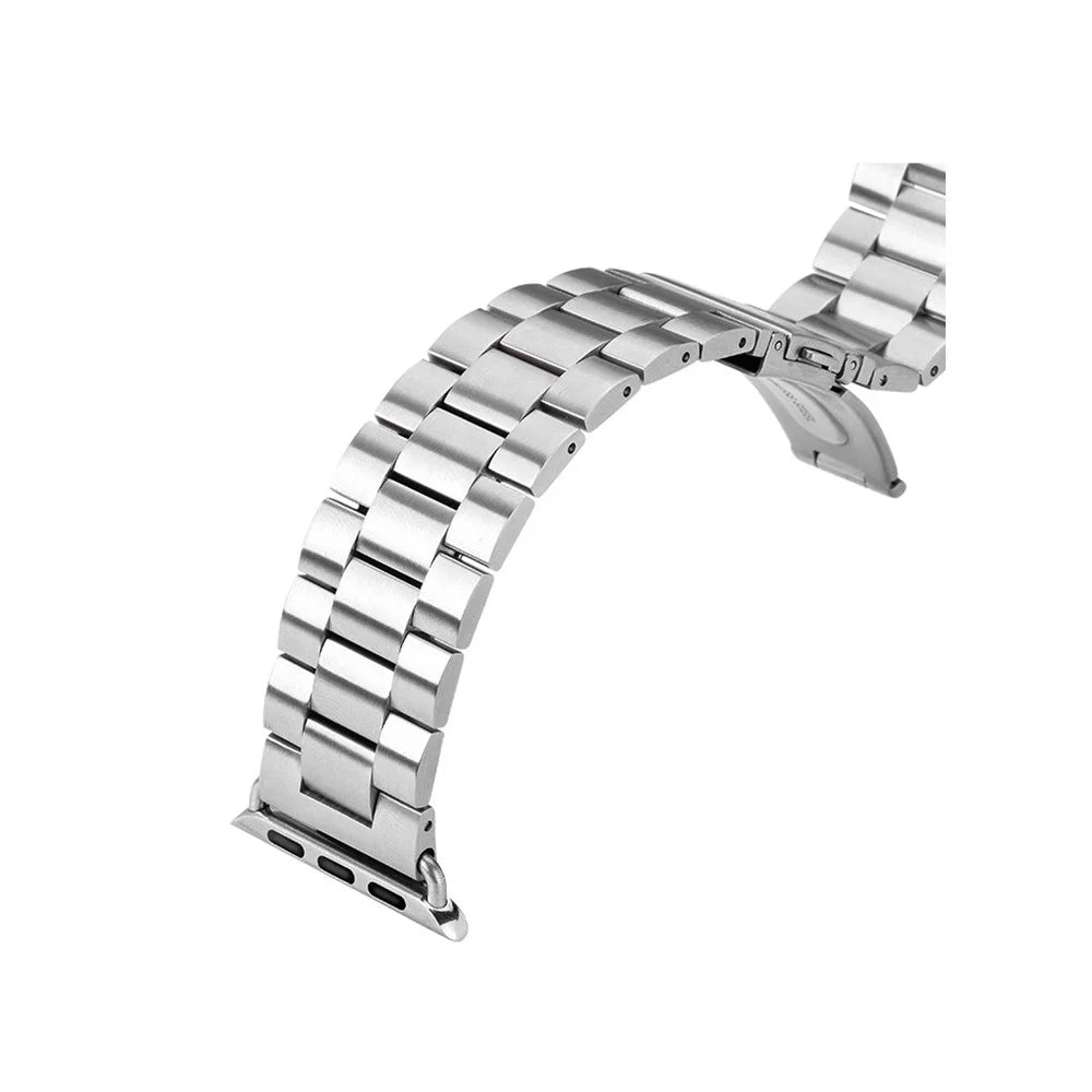 XINCUCO Stainless Steel Watch Band for Apple Watch Ultra 3 2 1 49mm / Series 11 10 46mm / 9 8 7 45mm / SE3 SE2 SE 6 5 4 44mm / 3 2 1 42mm with Axle Connectors - 4