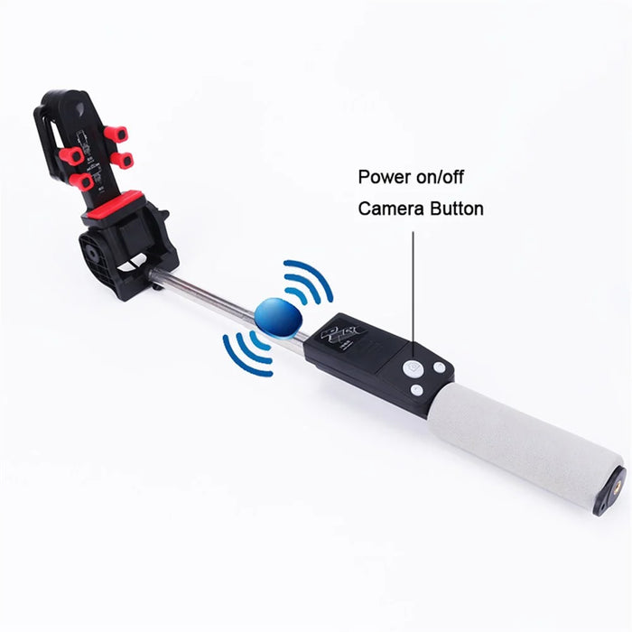 Portable Bluetooth-compatible Control Electric 360 Degree Rotation Extendable Phone Selfie Stick - Black - 4