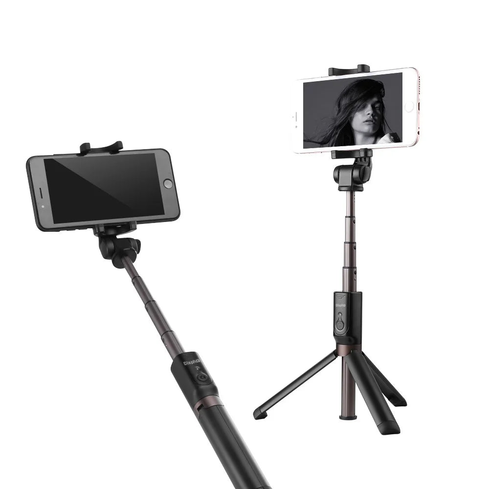 Portable Extendable Smartphone Holder Selfie Stick Tripod with Bluetooth-compatible Self Timer, Clamp Width: 56-90mm - 1