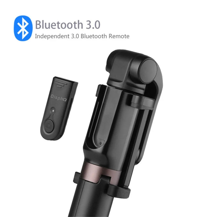 Portable Extendable Smartphone Holder Selfie Stick Tripod with Bluetooth-compatible Self Timer, Clamp Width: 56-90mm - 4