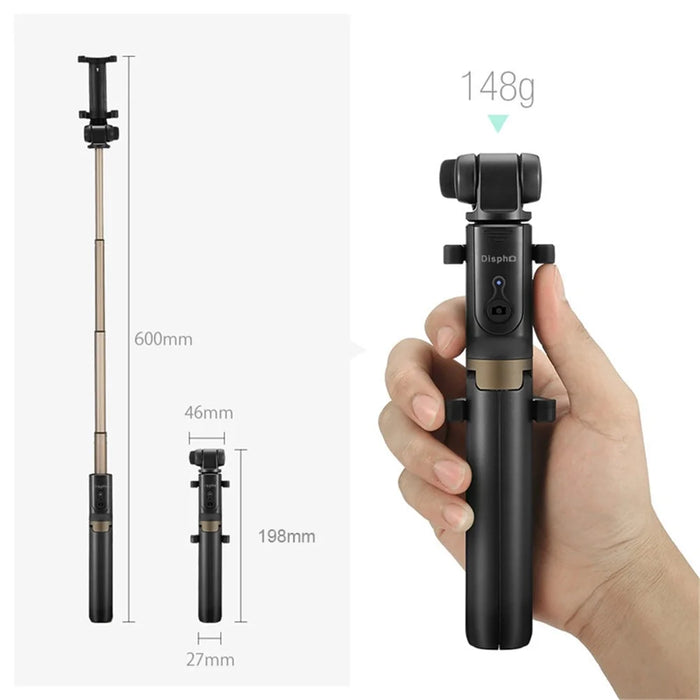 Portable Extendable Smartphone Holder Selfie Stick Tripod with Bluetooth-compatible Self Timer, Clamp Width: 56-90mm - 5