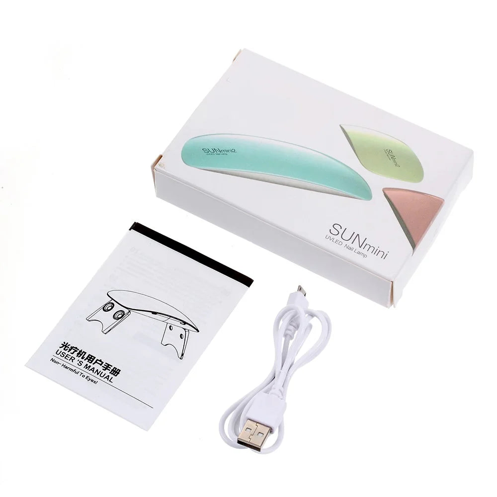 RURIHAI 6W USB UV LED Nail Lamp UV Acrylic Gel Polish Dryer Curing Light for Curing UV Liquid Screen Protector Film - 7
