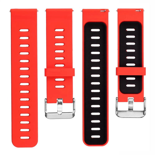 22mm Two-tone Silicone Watch Strap Replacement for Xiaomi Huami Amazfit - Red / Black - 1