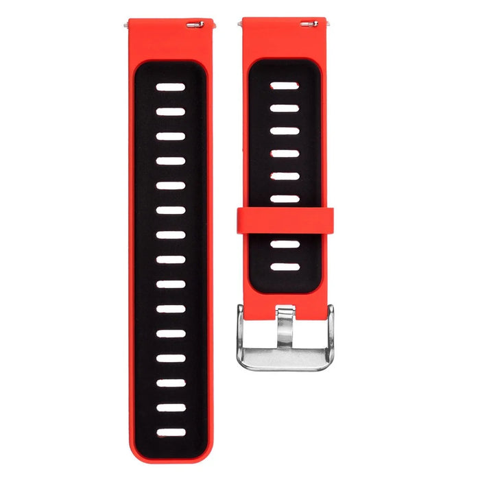 22mm Two-tone Silicone Watch Strap Replacement for Xiaomi Huami Amazfit - Red / Black - 2