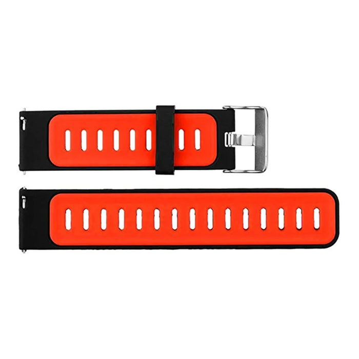 22mm Two-tone Silicone Watch Strap Replacement for Xiaomi Huami Amazfit - Red / Black - 5