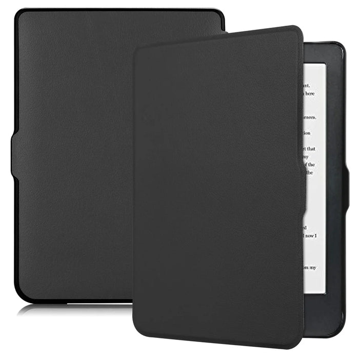 PU Leather Smart Magnetic Flip Casing for Kobo Clara HD 6.0 inch - Black - 1