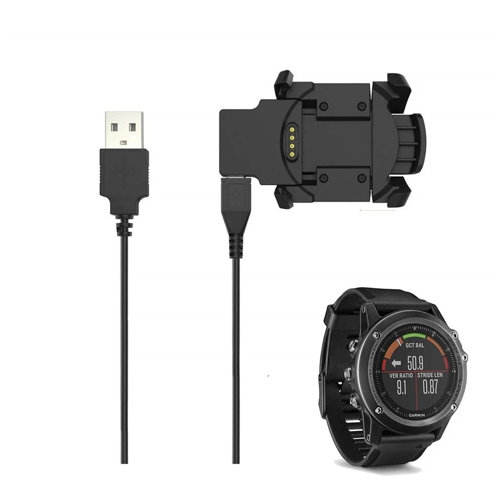 Charging Dock Cradle + USB Data Sync Charge Cable for Garmin Fenix 3 HR/Fenix3/Quatix 3 - 2