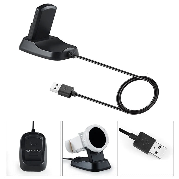 2 in 1 USB Charger Holder Dock Stand Adapter for Ticwatch E / Ticwatch S with 1m USB Cable - 1