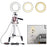 5.7 inch LED Ring Light 3 Light Modes 10 Brightness Levels LED Lamp with Tripod Stand for Video Shooting Makeup - Silver - 1