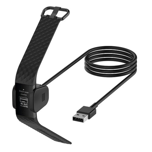 USB Charger Charging Cable Cradle Dock Adapter for Fitbit Charge 3 Smart Wristband (1m) - 1