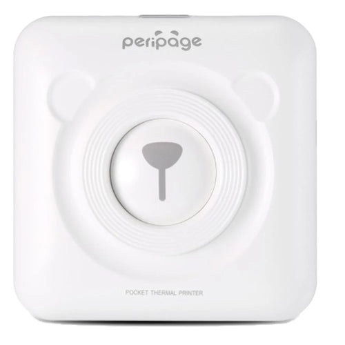 PERIPAGE Mini Portable Wireless Bluetooth-compatible Thermal Printer Photo Label Memo Paper Printer - White - 1