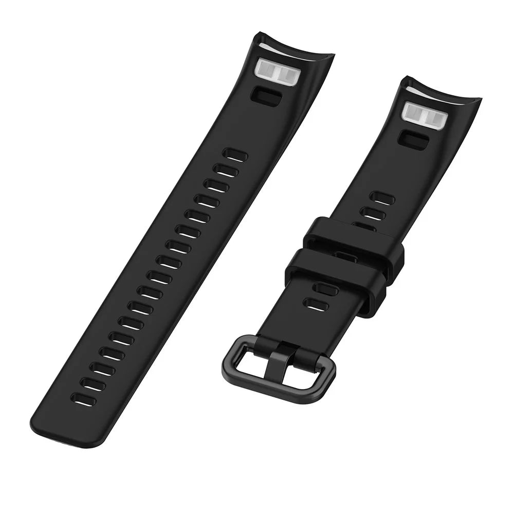 For Huawei Honor Band 4 Silicone Watch Wrist Band Replacement, Length: 95.6+124.8mm - Black - 2