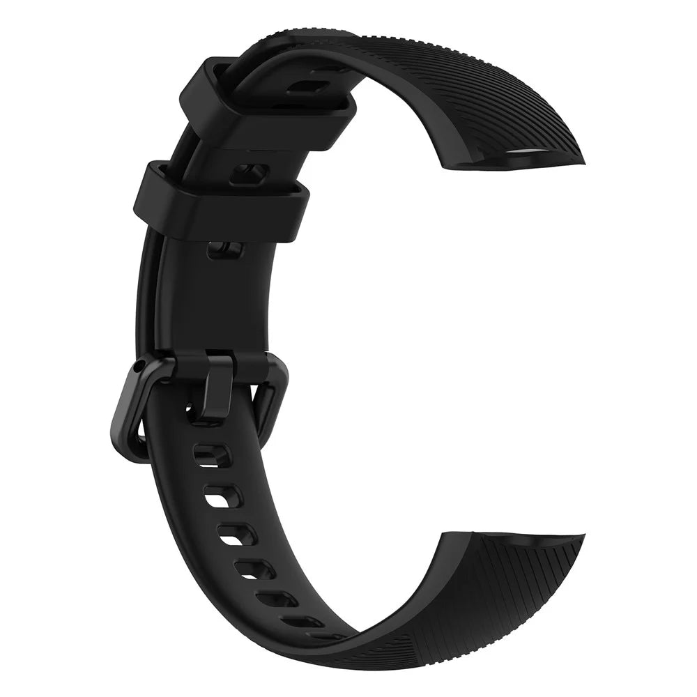 For Huawei Honor Band 4 Silicone Watch Wrist Band Replacement, Length: 95.6+124.8mm - Black - 3