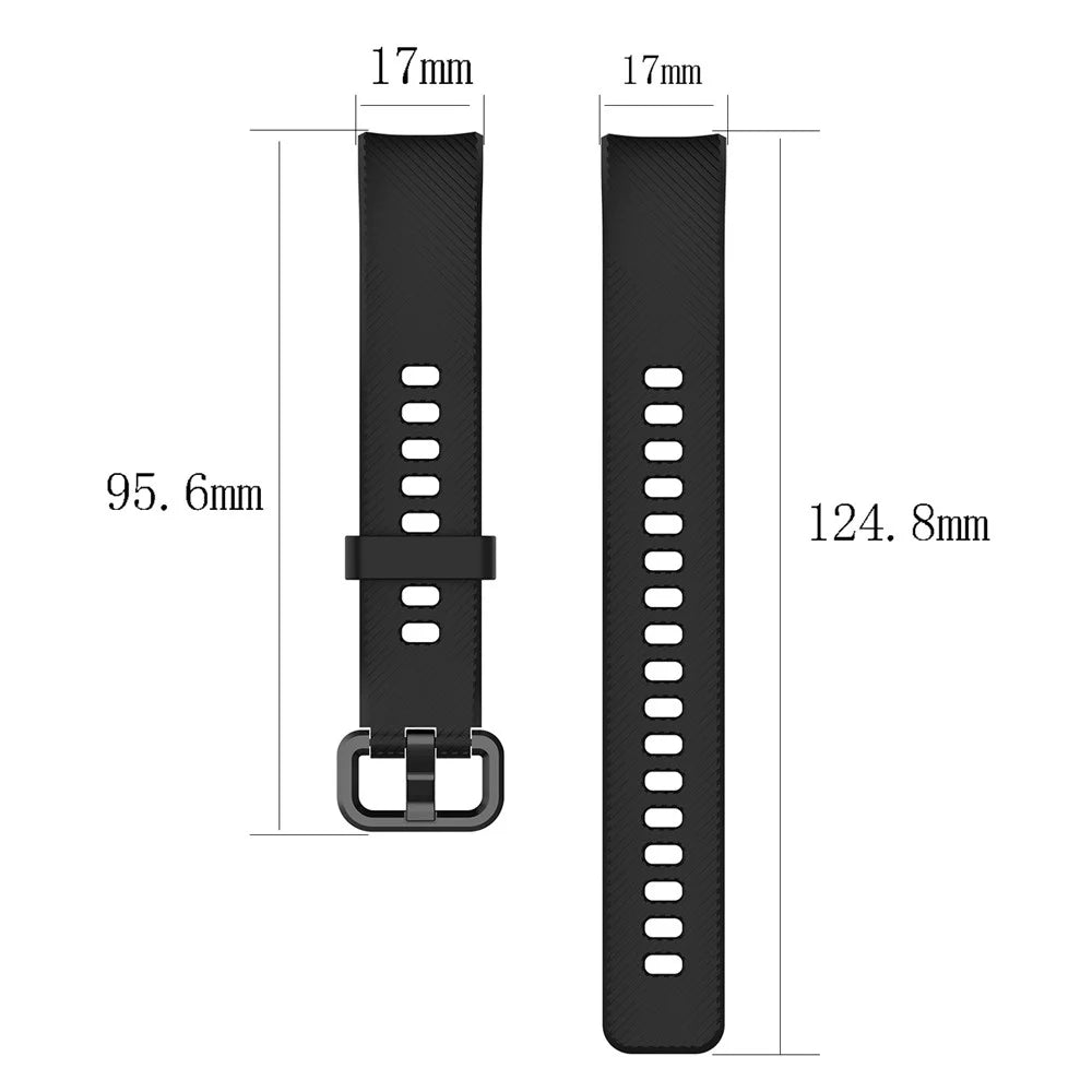 For Huawei Honor Band 4 Silicone Watch Wrist Band Replacement, Length: 95.6+124.8mm - Black - 5