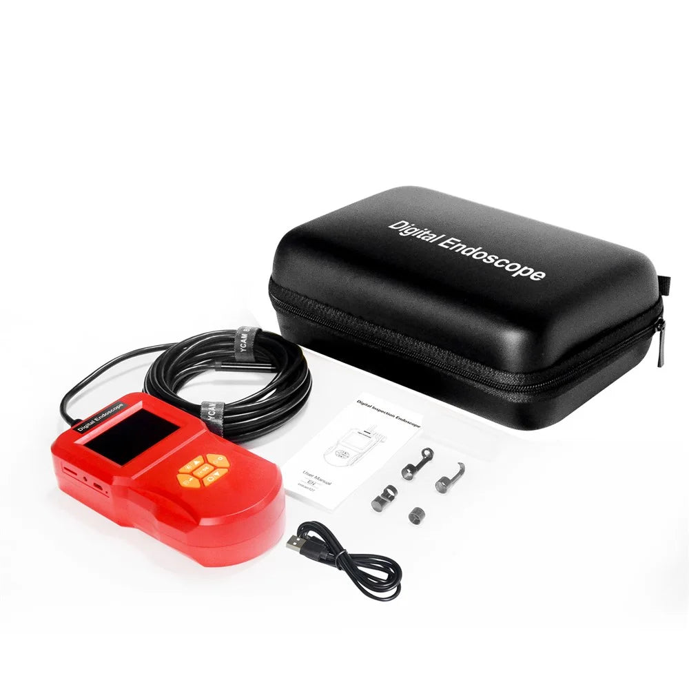 INSKAM127 2.4 inch IPS Digital Inspection IP67 Waterproof Endoscope Camera Diameter 8MM Rigid Line 5M - Red - 6
