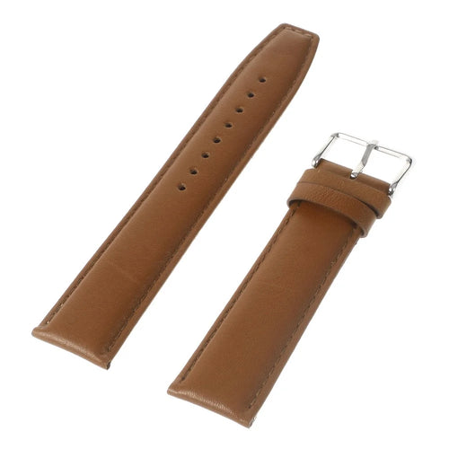 22mm Genuine Leather Watchband for Huawei Watch 2 Classic Edition / Samsung Gear S3 Classic / Moto 360 46mm 2nd Gen/Pebble Time Etc - Brown - 1