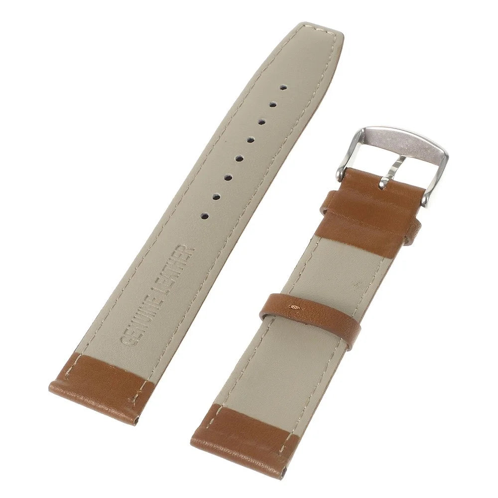 22mm Genuine Leather Watchband for Huawei Watch 2 Classic Edition / Samsung Gear S3 Classic / Moto 360 46mm 2nd Gen/Pebble Time Etc - Brown - 2