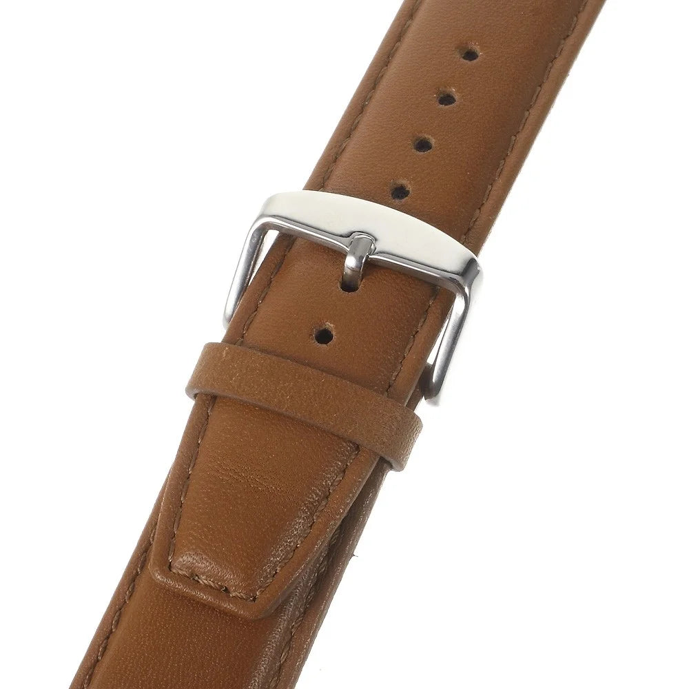 22mm Genuine Leather Watchband for Huawei Watch 2 Classic Edition / Samsung Gear S3 Classic / Moto 360 46mm 2nd Gen/Pebble Time Etc - Brown - 4