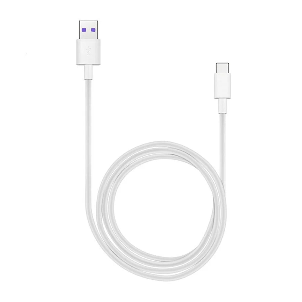5A 1m Type-C Fast Charging Data Cable for Huawei Samsung etc. - White - 3