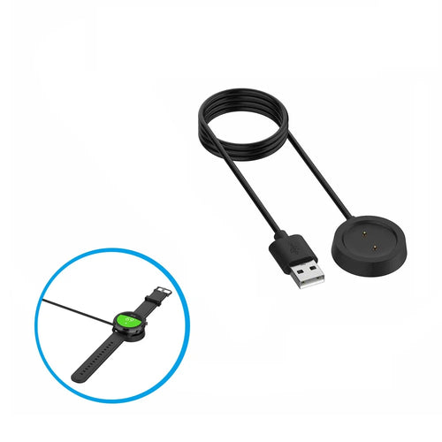 USB Magnetic Charging Dock Cable Cord Charger for Xiaomi Huami Amazfit GTR 42mm 1909/GTR 47mm 1901 Watch - Black - 1