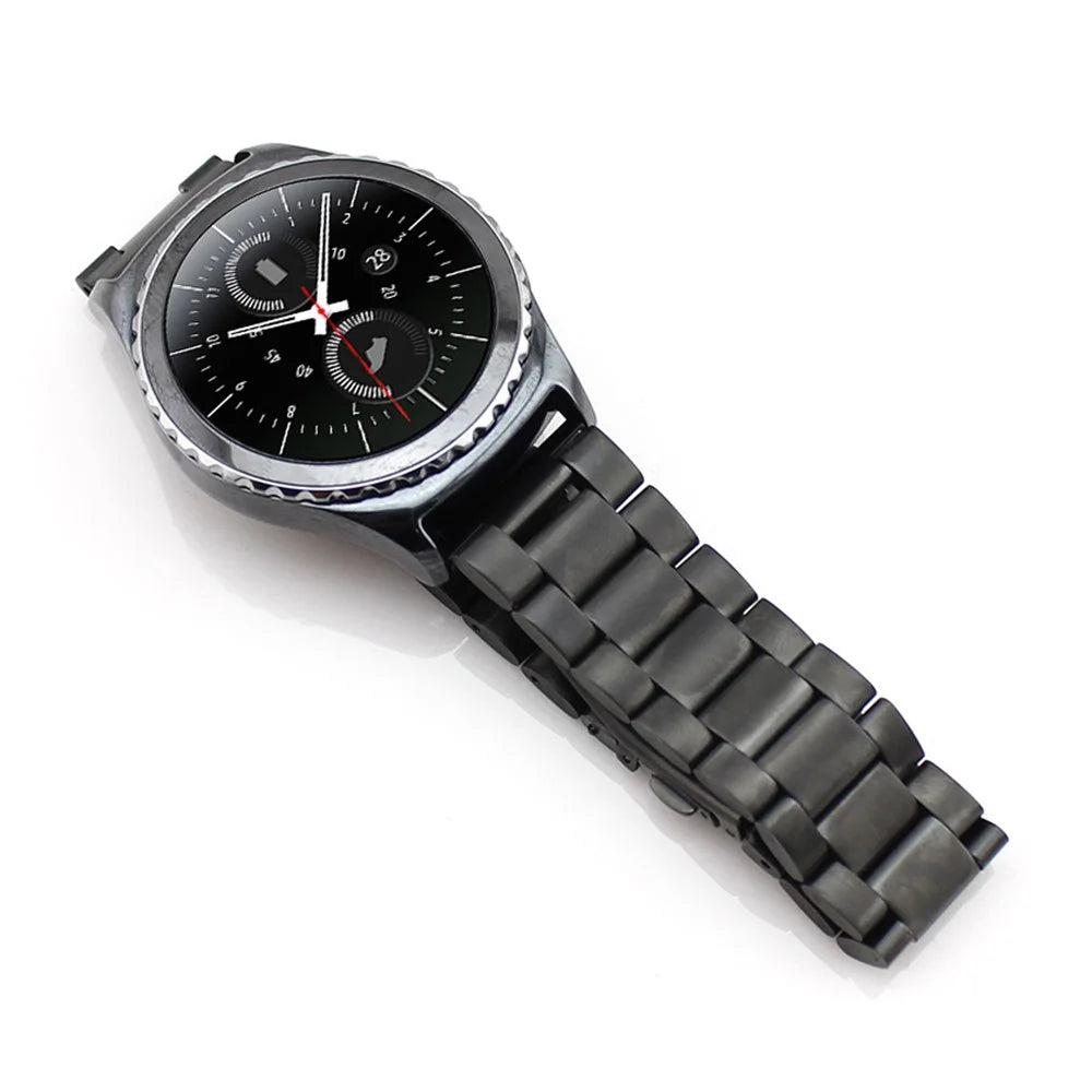 20mm Stainless Steel Watchband Wrist Strap for Samsung Galaxy Gear S2 Classic R732 - Black - 3