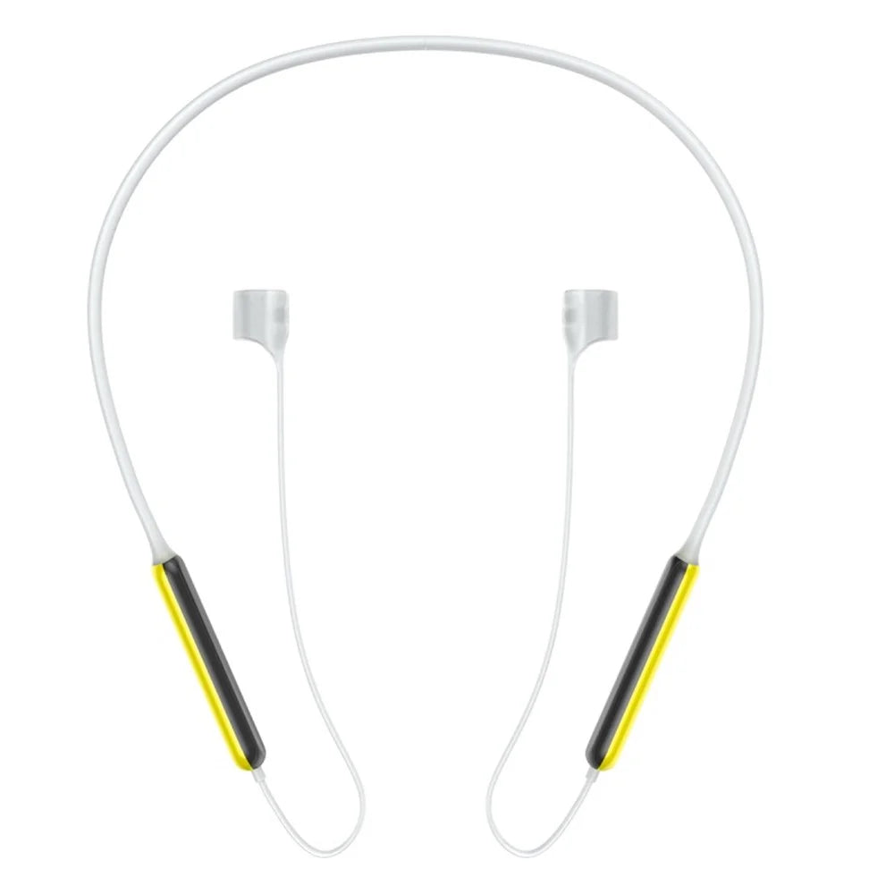 BASEUS Fluorescent Ring Sports Silicone Lanyard Sleeve for Apple AirPods with Charging Case (2019) /AirPods with Wireless Charging Case (2019) / AirPods with Charging Case (2016) - Grey/Yellow - 1