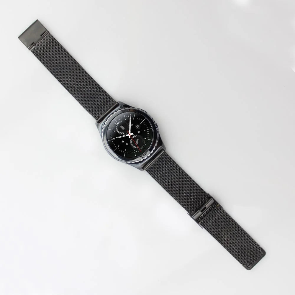 20mm Mesh Metal Watchband Wristband for Samsung Galaxy Gear S2 Classic SM-R732 - Black - 2