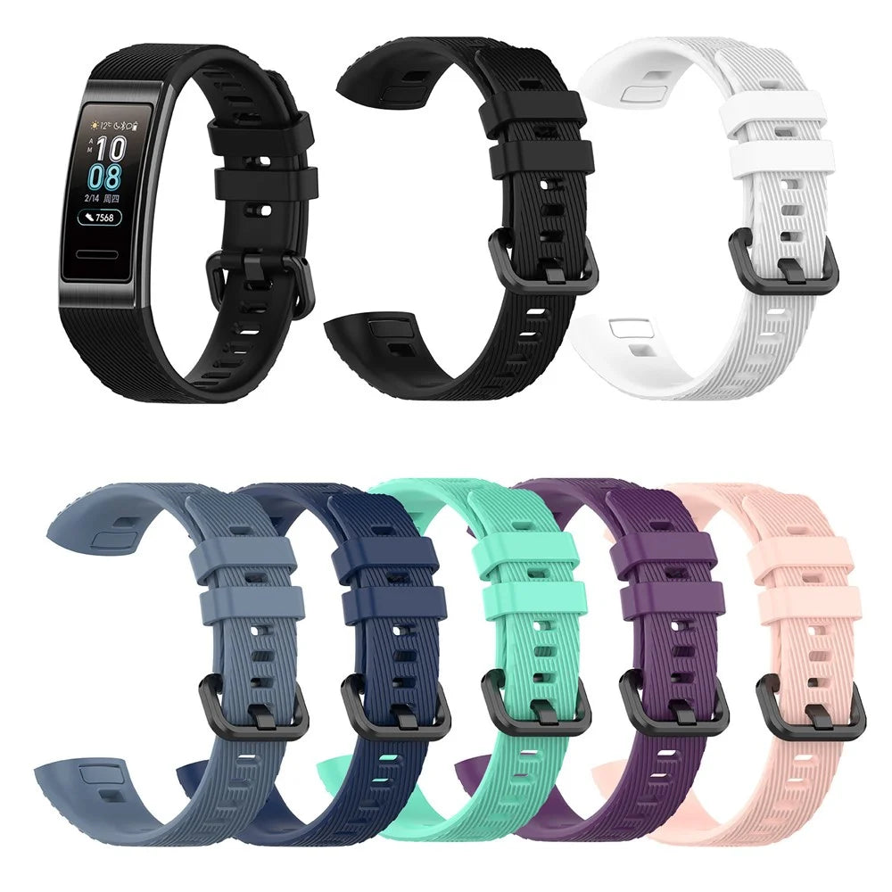 TPU Smart Bracelet Strap Replacement Band for Huawei Band 4 Pro - Black - 6