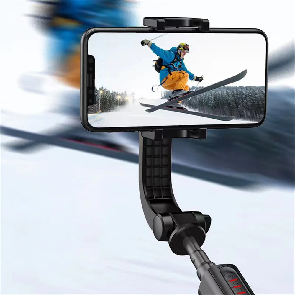 W20 3 in 1 Handheld Gimbal Phone Stabilizer + Tripod + Bluetooth-compatible Selfie Stick (CE Certified) - Black - 6