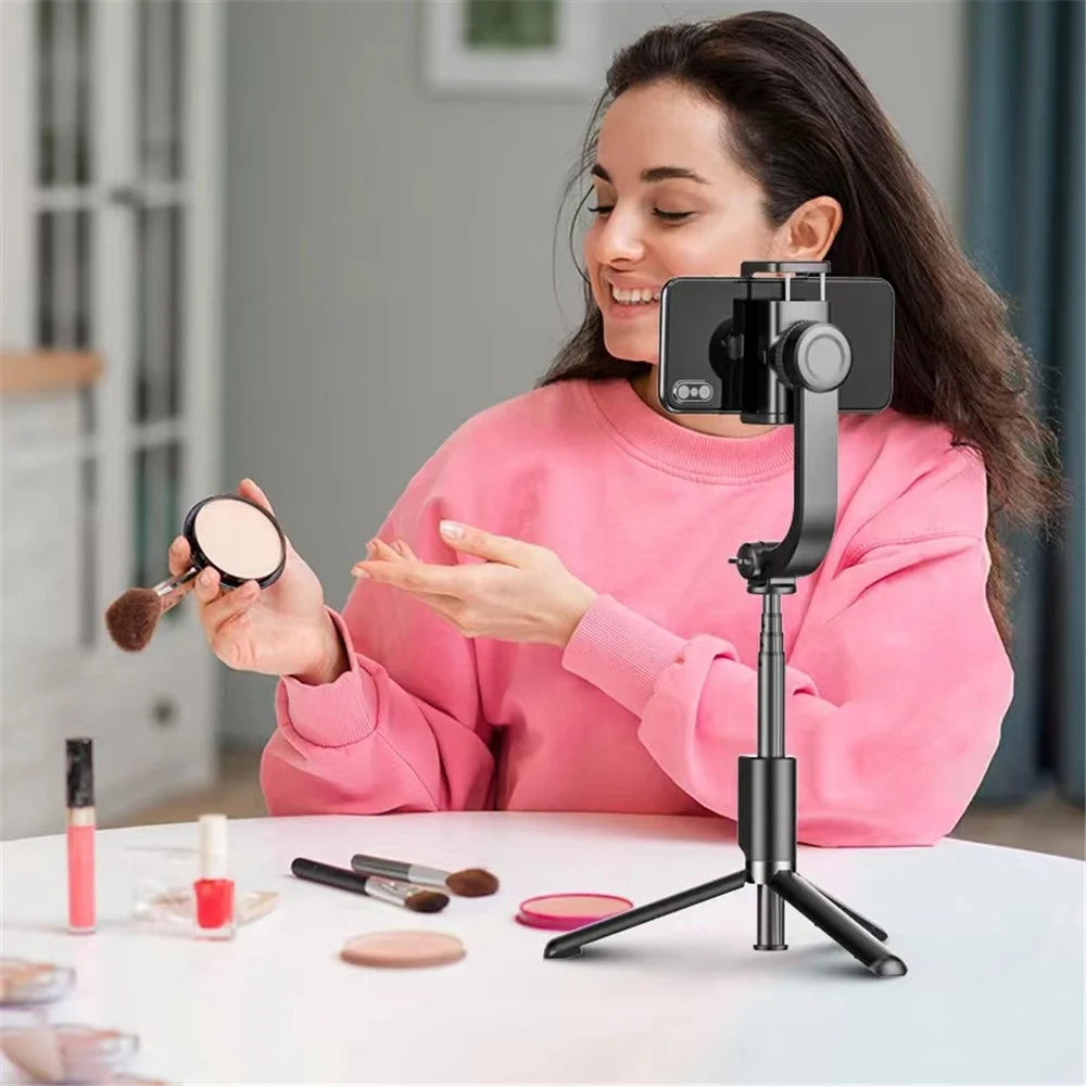 W20 3 in 1 Handheld Gimbal Phone Stabilizer + Tripod + Bluetooth-compatible Selfie Stick (CE Certified) - Black - 7