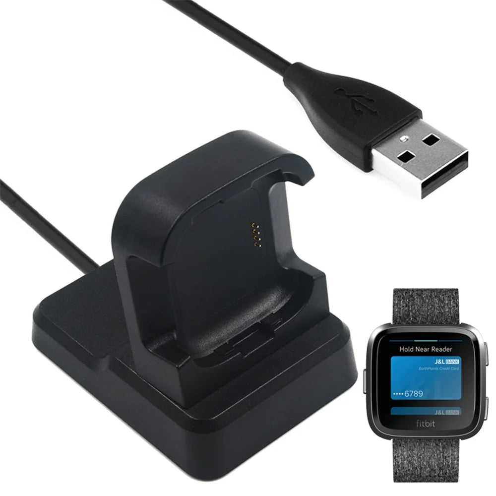 USB Magnetic Charging Dock Cradle for Fitbit Versa Smart Watch - 1