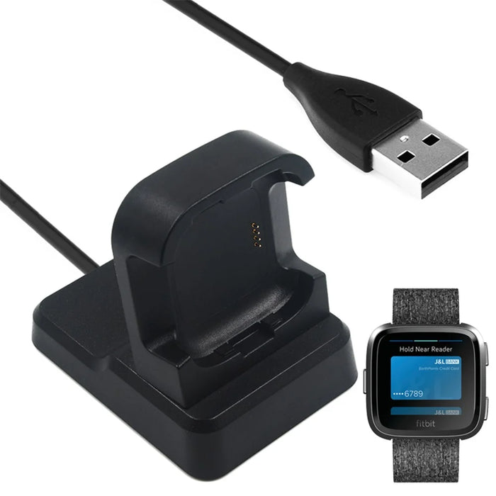 USB Magnetic Charging Dock Cradle for Fitbit Versa Smart Watch - 1