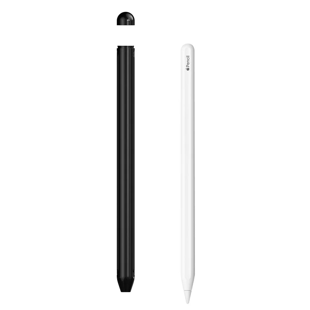 Anti-slip Plastic Stylus Pen Sleeve Protective Case for Apple Pencil (2nd Generation) - Black - 1