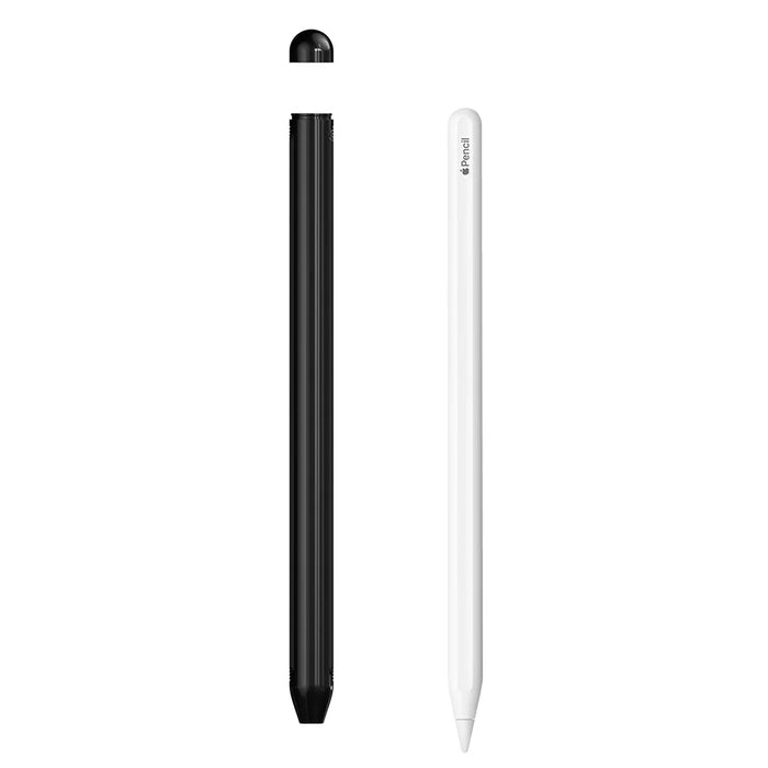 Anti-slip Plastic Stylus Pen Sleeve Protective Case for Apple Pencil (2nd Generation) - Black - 1
