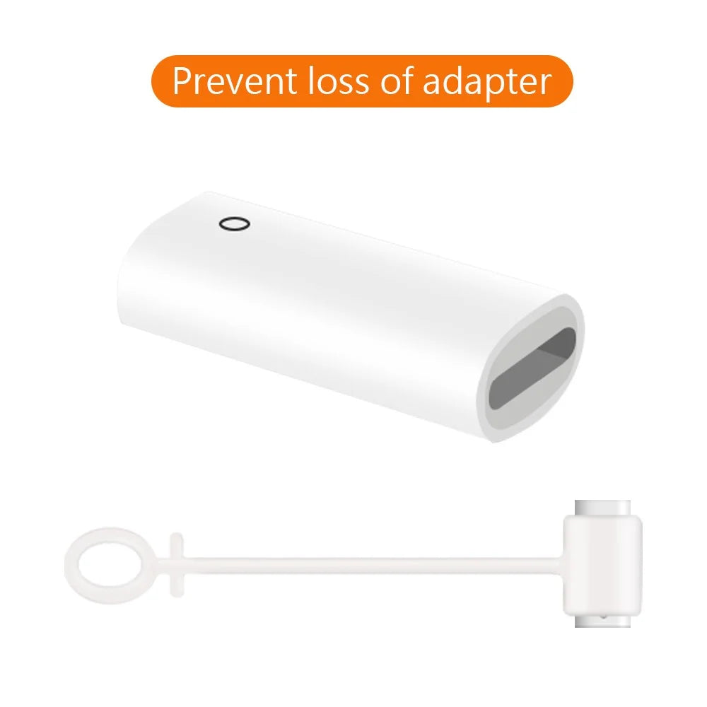 Silicone Cap Holder + Nib Cover + Connector Adapter Tether for Apple Pencil - 3