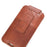 Top Layer Cowhide Leather Pouch Case for 5.2 inches Smartphones [Simple Type 1] - Brown - 6