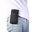 Top Layer Cowhide Leather Waist Pouch for 5.8 inches Smartphones [Simple Type 2] - Black - 6