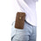 Top Layer Cowhide Leather Pouch Case for 6.5 inches Smartphone [Simple Type 2] - Brown - 7