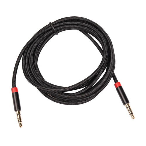2M 3.5 mm Male to Male 4-Conductor Auxiliary Stereo Aux Cable - 1