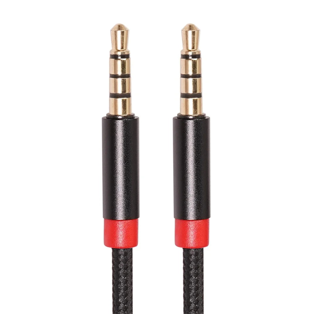 2M 3.5 mm Male to Male 4-Conductor Auxiliary Stereo Aux Cable - 3
