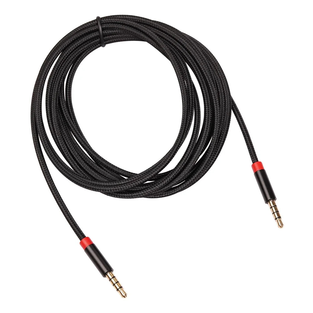3.0M 3.5 mm Male to Male 4-Conductor Auxiliary Stereo Aux Cable - 1