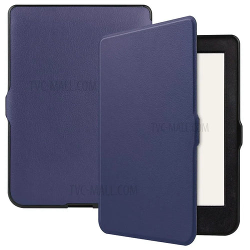 Solid Color PU Leather Wake/Sleep Flip Case for Kobo Nia (2020) - Purple - 1